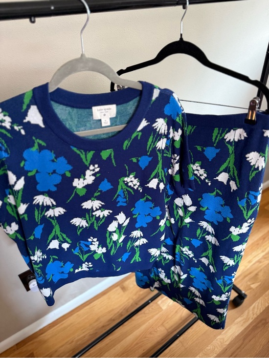 kate spade Dresses & Skirts - kate spade for Target Navy Blue Floral Two-Piece women’s sweater and skirt Set